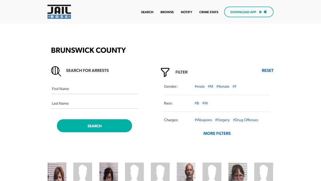 Brunswick County Jail Inmate Search and Mugshots | JailBase